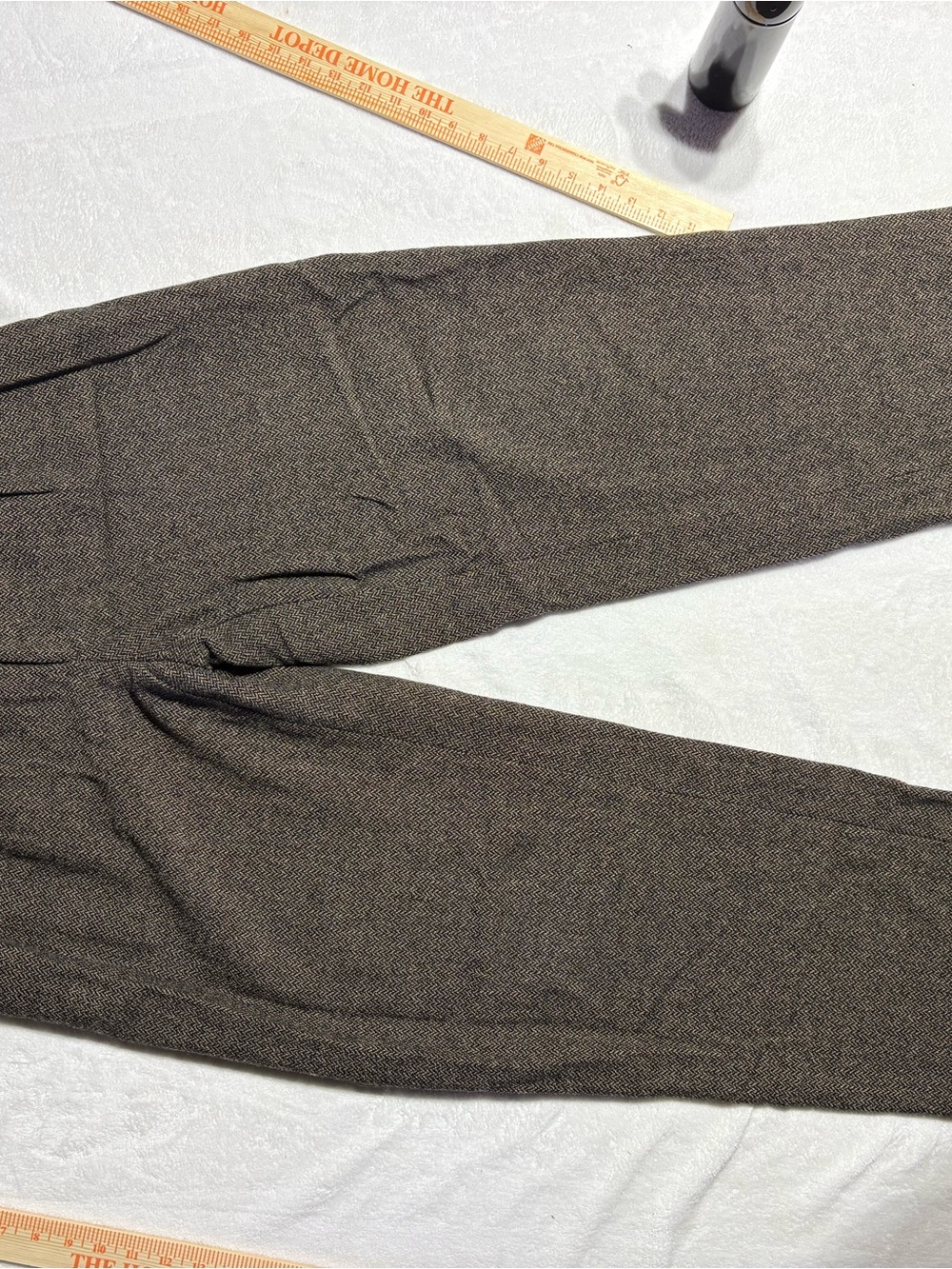 Men's Polo Ralph Lauren Brown and Black Wool Herringbone Dress Pants